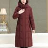 Plus Size XL-5XL Middle Age Women Long Coats Winter Parkas Hooded Thick Warm Elegant Women's Jackets