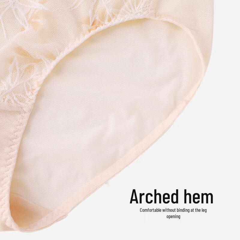 Oudifen Women's Retro Lace Antibacterial Briefs XP4101