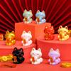 1 шт. милый мультяшный Lucky Cat изысканный орнамент из смолы маленький подарок ремесла миниатюрные фигурки для дома настольный орнамент