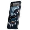 Жесткий ПК чехол для телефона Samsung Galaxy Z Flip 7/6/5/4 Черная крышка для Galaxy Z Flip 3 Складные Ударопрочные Чехлы Сумки с изображением лошади и животных