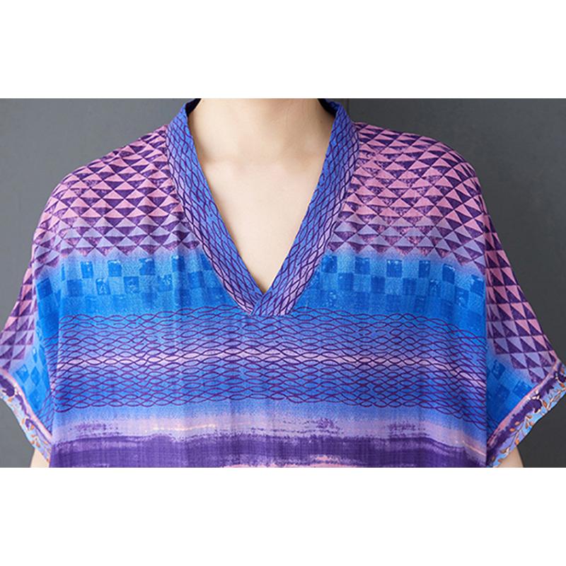 Xitao Платье-пуловер с принтом и V-образным вырезом ZMY1040