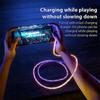 Поворотный Fonken 180° USB RGB Кабель для зарядки 6А Супербыстрый Micro Type-C Градиентный Зарядный шнур для iPhone Huawei Xiaomi