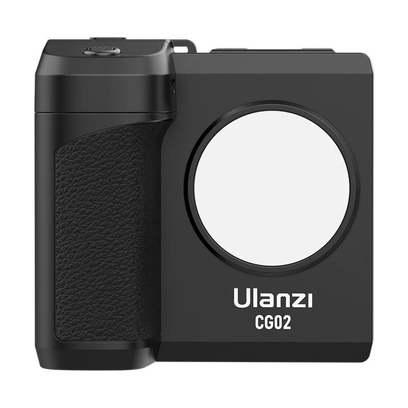Рукоятка для камеры смартфона Ulanzi CG-02 / CG-01 со встроенной подсветкой / зеркалом для селфи, съемный магнитный Bluetooth-пульт дистанционного управления, для телефонов 58-86 мм