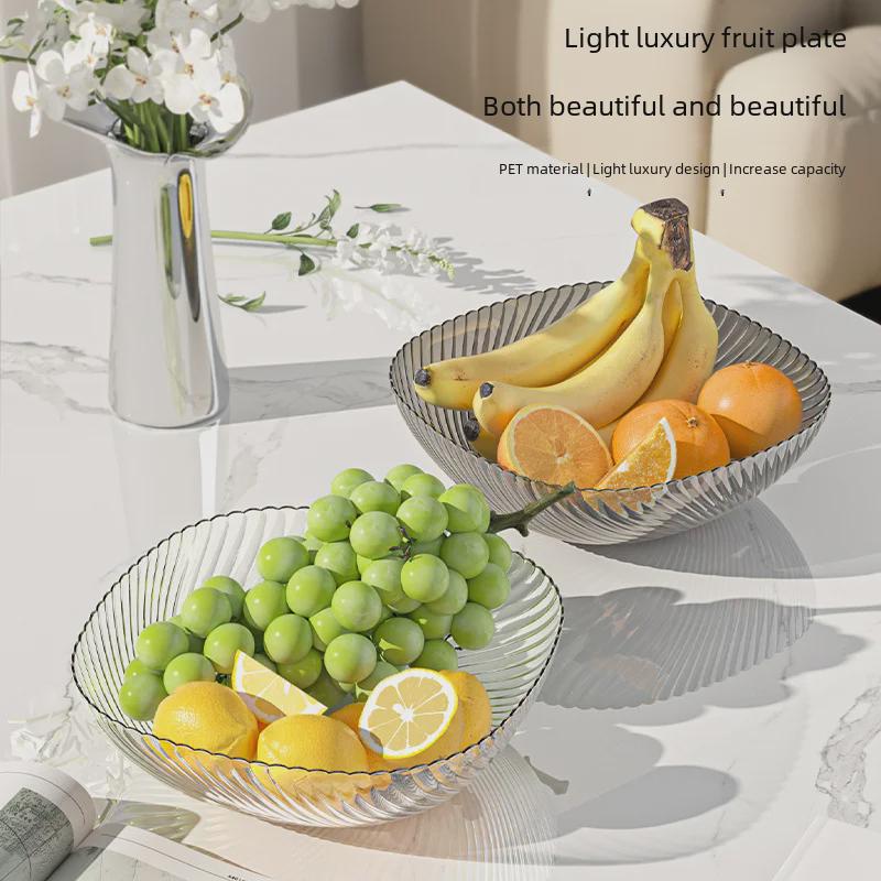 Элегантная фруктовая тарелка из ПЭТ: Стильная и роскошная ваза для конфет или сухофруктов для гостиной
