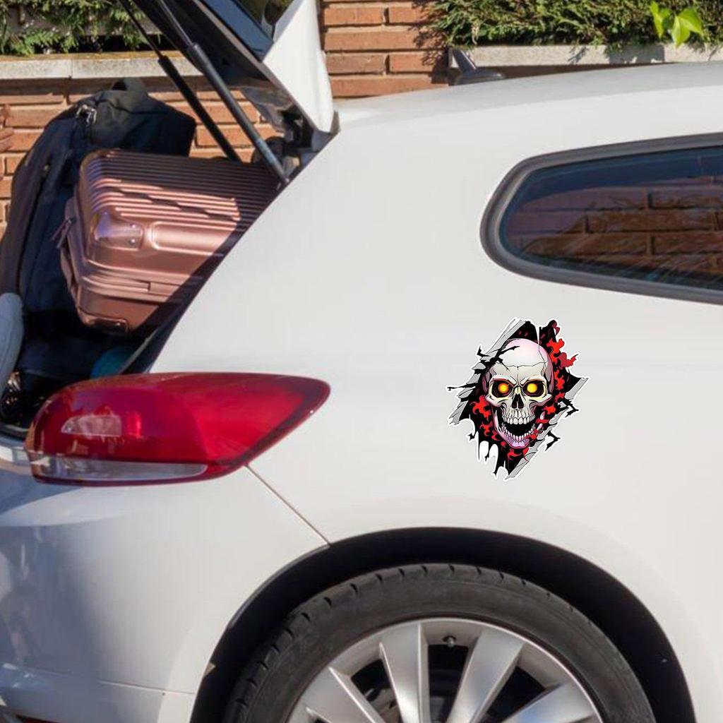 Mdikawe Skeleton Head Sticker, American Skull Car Sticker | Skeleton Head Decal for Truck