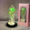 Valentine's Day New Glass Cover Rose Gold Symphony Rose Desktop Romantic Night Light Ornament Christmas