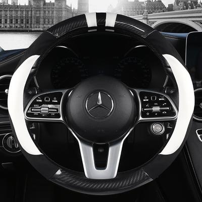 Кожаный чехол на руль автомобиля из углеродного волокна для моделей Mercedes Ben AMG 38 см AC CLA E GLA GLC GLE SB CLS Class