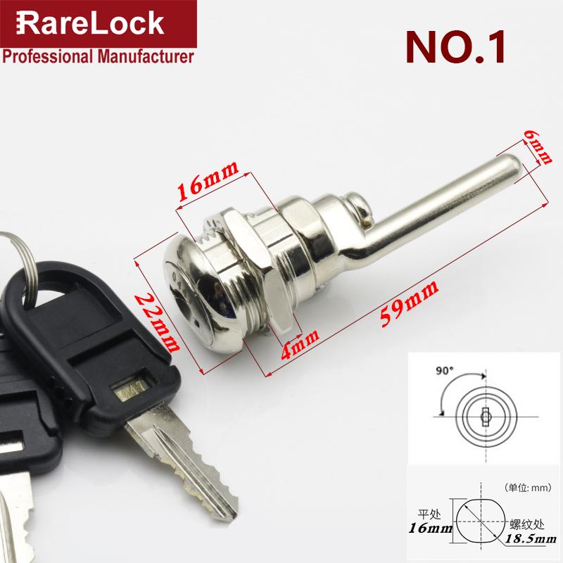 Cabinet Drawer Lock with 2 Keys Keyed Different for Door Mailbox Cabinet Box Furniture Hardware Rarelock MMS352 G1