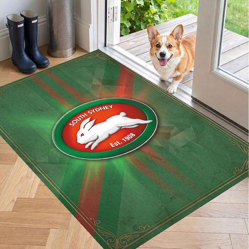 Soft Floor Carpet South Sydney Rabbitohs Pattern Area Rug Decorative Mat For Home Room Decoration
