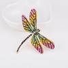 Блестящая брошь принцессы со стразами и стрекозой, женская элегантная брошь в стиле ретро с насекомыми, подарок на банкет, зимнее пальто, ювелирные изделия
