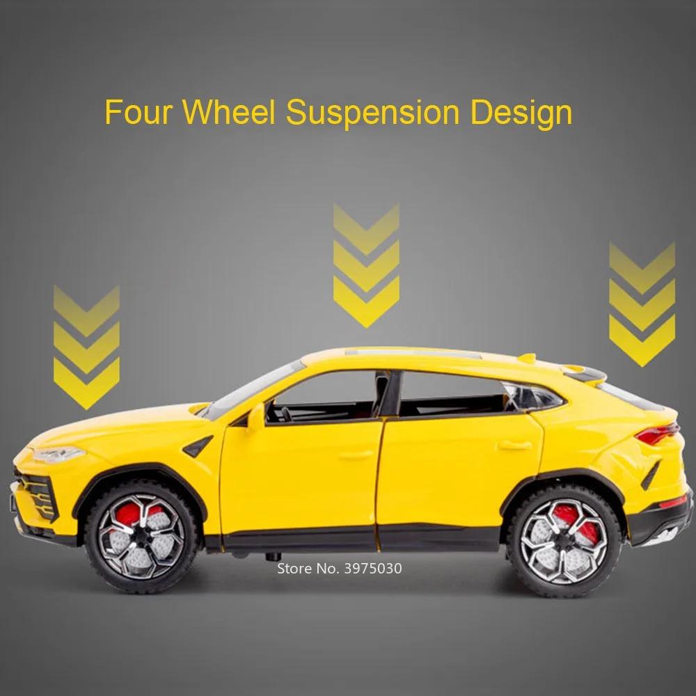1:24 Lamborghini URUS Sian FKP37 Сплав Спортивные Автомобили Игрушки Модели Литые Модели Внедорожники Звук Свет Миниатюрная Модель Автомобиля Подарки для Детей