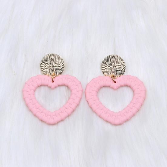 1 пара полых висячих сережек с сердечками для женщин и девочек, модные акриловые серьги-гвоздики ярких цветов, легкие ювелирные изделия в виде висячих ушек в виде сердечек