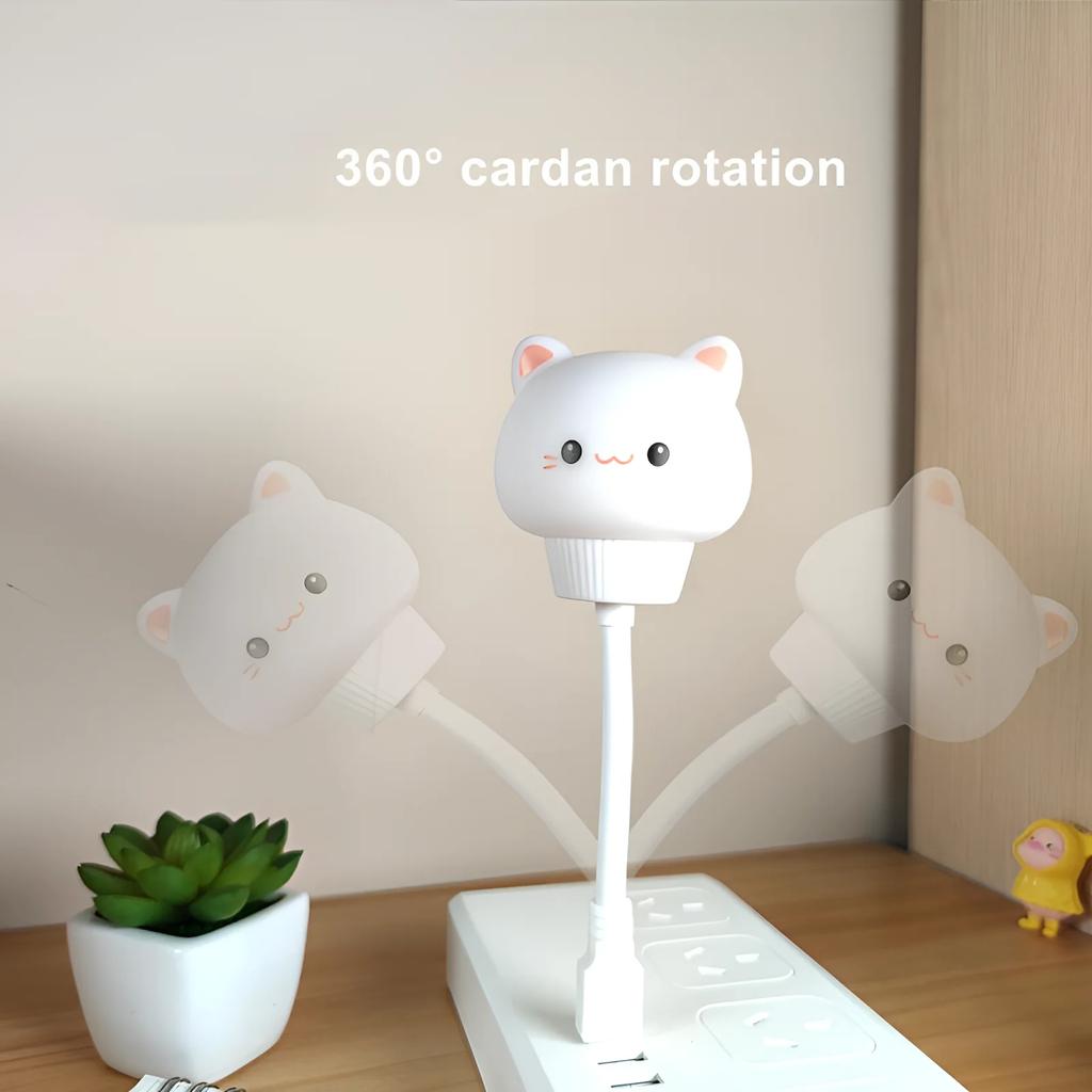 Remote Control USB Night Light LED Cute Cartoon Night Lamp Bear Chick Kitten for Baby Kid Bedroom Decoration Bedside Lamp