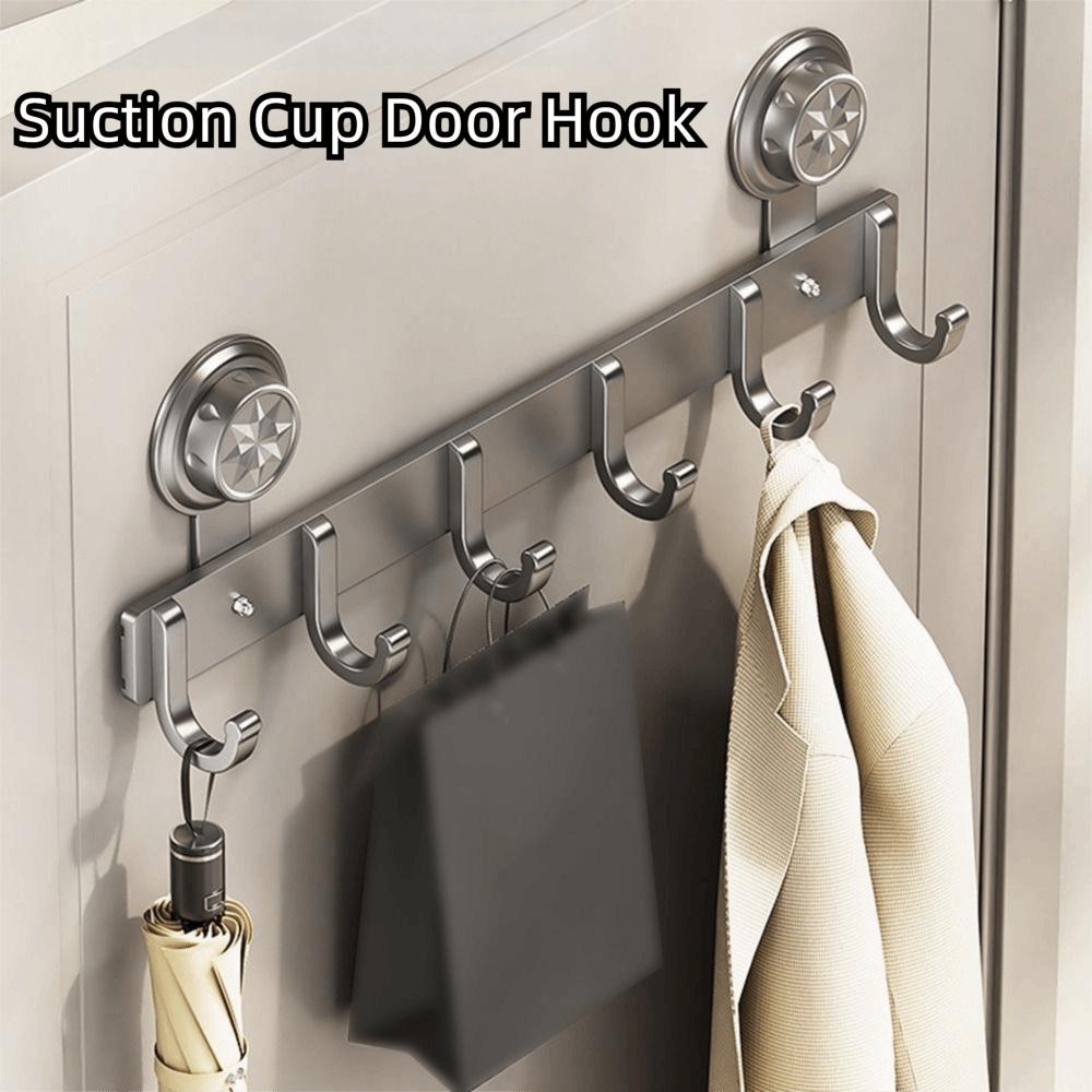 4/5/6/7/8 Hook Suction Cup Door Hook Waterproof Hanging Coat Holder Wall Clothes Hanger Clothes