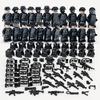 Black Swat 22 Models 24 Building Block Minifigures Small Particles Assembled Military Toys Opp Bags