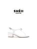 Su Yinyin Has the Same Xiaoxiangfeng Camellia Bow Toe Sandals, Soft Leather Versatile One-word Belt Flat Shoes, Women's Summer