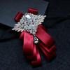 Crystal Gentleman's Bow Tie Retro Men's Suit Accessory Formal Rhinestone Collar Flower  Groomsman