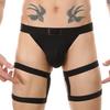 Clelio Black Elastic Band Thong - MenSexyWear - Harness