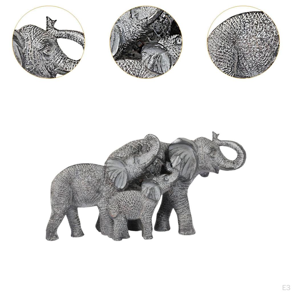 Elephant Statues Ornament Handicraft Adorable Table Multifunctional Resin Sculpture