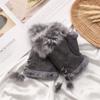 Fashion Winter Half Finger Fingerless Gloves Wrist Mitten Rabbit Fur Winter Glove