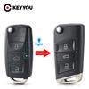 S Для Vw Volkswagen Golf 4 5 Jetta Passat Cc Tiguan Polo Beetle Skoda Флип-брелок Корпус Брелок 3-кнопочный Чехол для Автомобильного Ключа