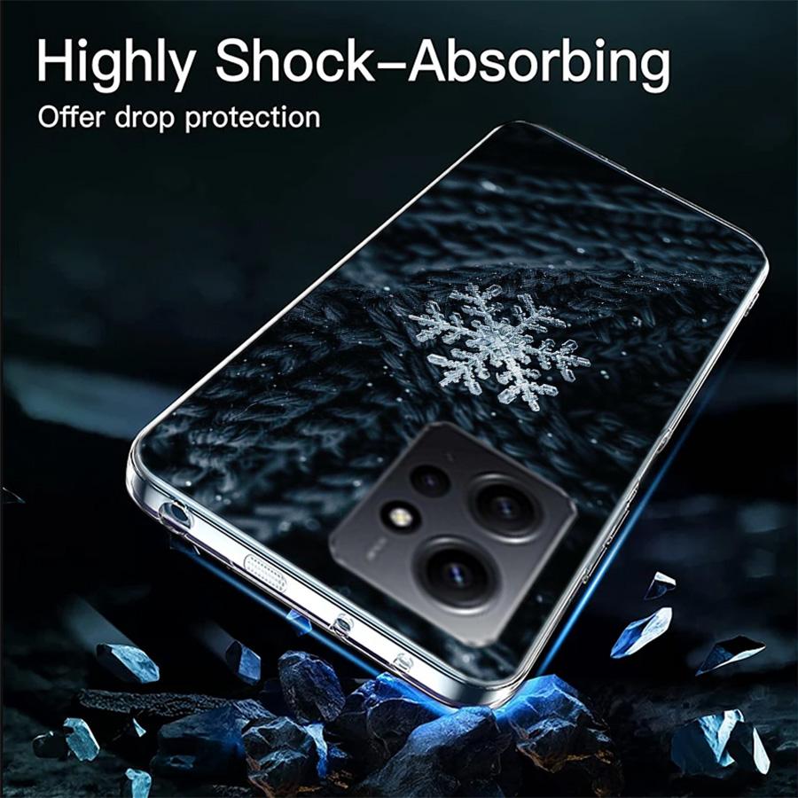 Snowflake Winter White Snow Christmas Phone Case For Redmi Note 14 15 Pro 5G 13 12 Pro Plus 11 11T 11E 11S 10 Pro 10S 9 9S Cover