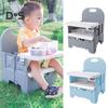 Baby Dining Table Chair Plastic Waterproof Adjustable Harness Foldable Baby High Chair Kitchen Supplies