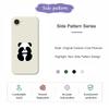 For iPhone 16e Case Blindfolded Panda Pattern Printing Straight Edge TPU Phone Back Cover
