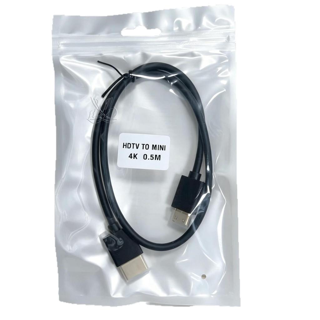 4K Мини HDMI на HDMI Тонкий Мягкий Кабель, Чистая Медь, HDMI 2.0 для Подключения Камеры DSLR к Монитору