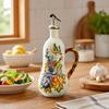 Керамическая бутылка для уксуса и масла ручной работы с боковой ручкой, дозатор для приправ для сервировки домашнего обеденного стола