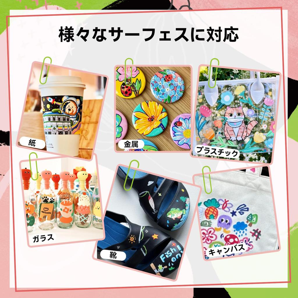 Arrtx Acrylic Set Fine Brush Tip Compatible with and Plastic Scrapbooking and Card Decoration For Professionals and DIY Markers, 112-Color 2-Way &