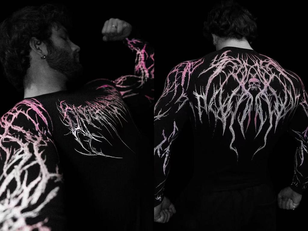 Breathedivinity 2025 Venom Фитнес Быстросохнущая Унисекс Компрессионная Рубашка с Длинным Рукавом