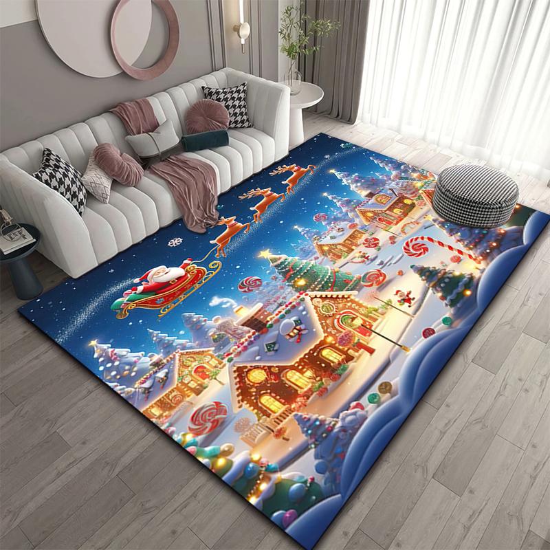Rudolph Reindeer Friends Carpet Home Decor Living Room And Bedroom Mats Art Room Christmas Gifts