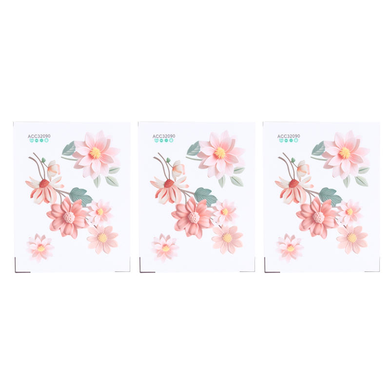 Beautiful Flowers Switch Wall Sticker PVC Removable Waterproof Sticker for Bedroom Bathroom Living Room Home Decoration Stickers