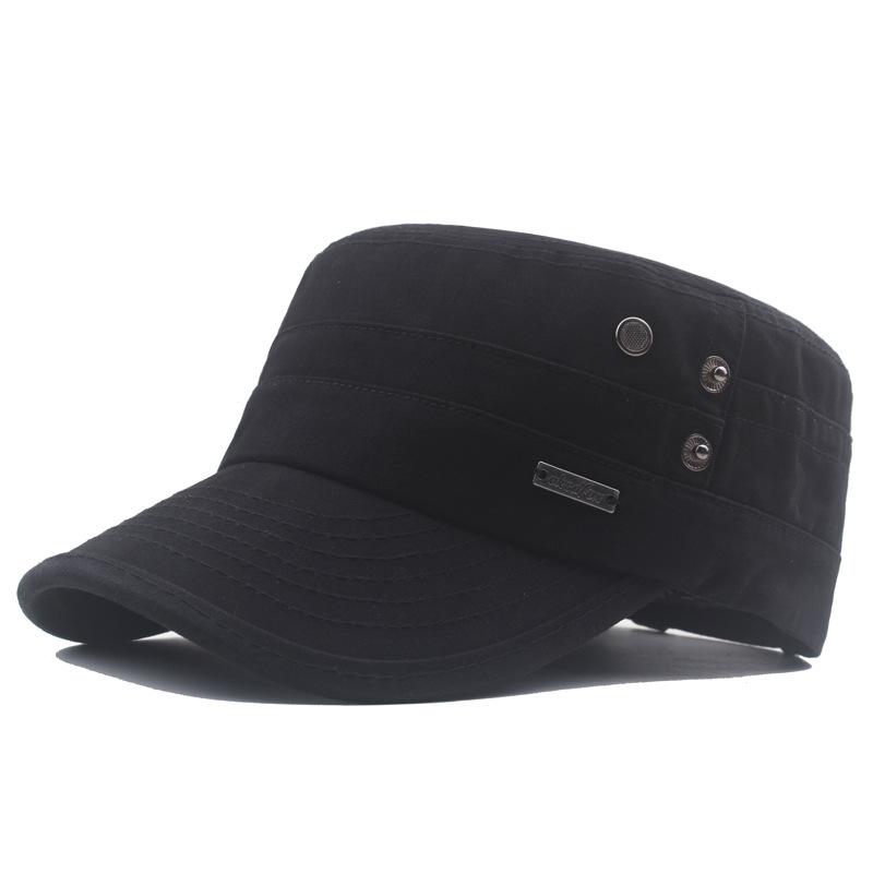 Мужская плоская кепка Cottonsummer, уличная шляпа от солнца, однотонная винтажная бейсболка, военные кепки, армейские козырьки, шляпа, тренировочные кадетские кепки