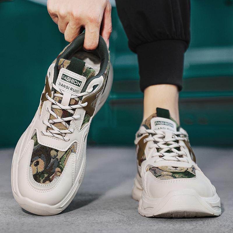 3088 new spring and autumn men's shoes soft-soled breathable sports running shoes comfortable dad shoes