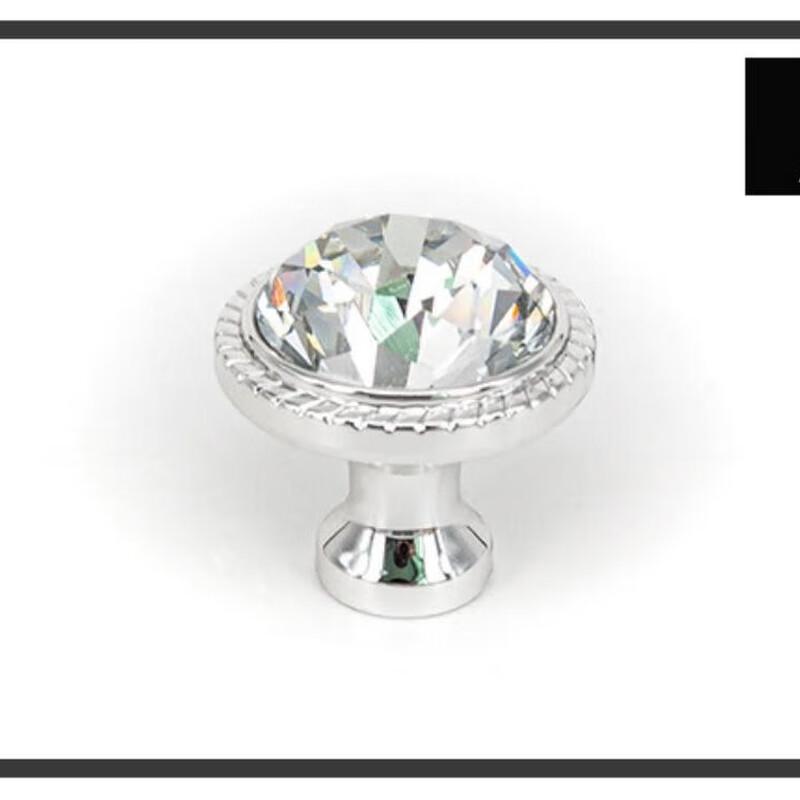 Shengbai Glass Crystal Single-Hole Cabinet Handle
