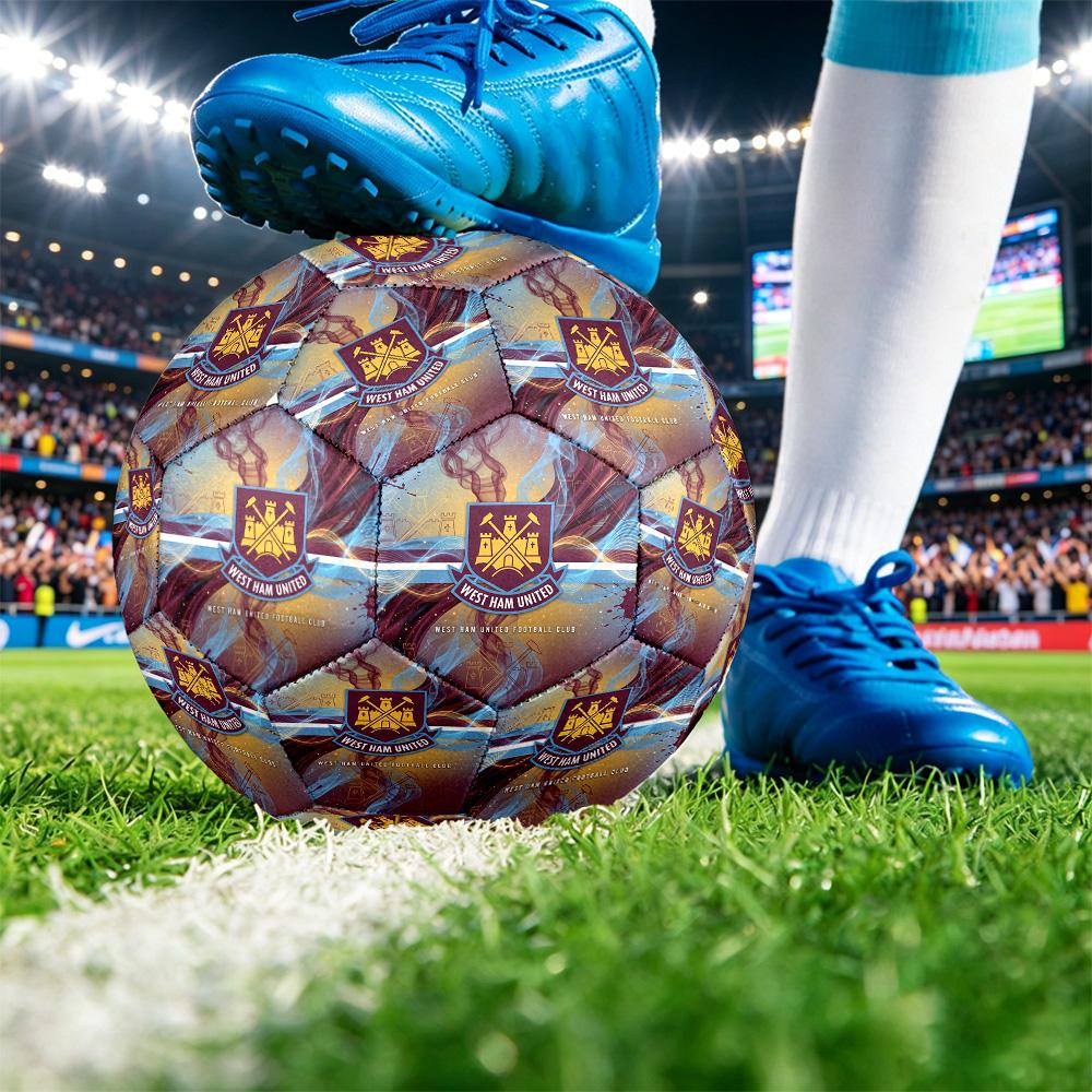 Футбольный мяч West Ham United, размер 5, с принтом, противоскользящий, для взрослых, футбольный мяч-сувенир для фанатов футбола