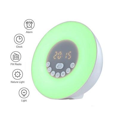 Многофункциональный умный Bluetooth-динамик Светодиодная подсветка для пробуждения с 7 цветами Радио Будильник