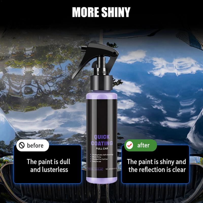 Автомобильное покрытие, спрей, осветляющее средство для краски, кристаллическое средство с высокой степенью защиты, 50 мл/100 мл, осветляющее средство для краски, автомобильный воск, полировальный спрей