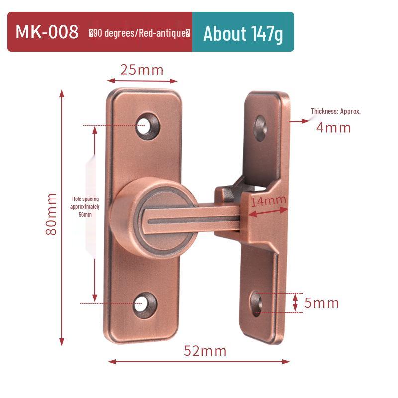 Светящийся замок-защелка для двери ванной комнаты без сверления