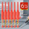 Extra-Long Tip White Oil-Based Marker: Durable, Non-Fading, Deep-Hole Pen for Construction.