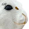 Lightweight Masque for Party Performance Rabbit Head Adults Realistic Bunny Latex Hood Flexible Kids Adults Halloween Animal Costume Carnival