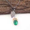Зеленый Изумрудный Камень Подарок Дочери Юбилей Свадьба Подвеска Ювелирные Изделия 925 Серебро PP-55-8