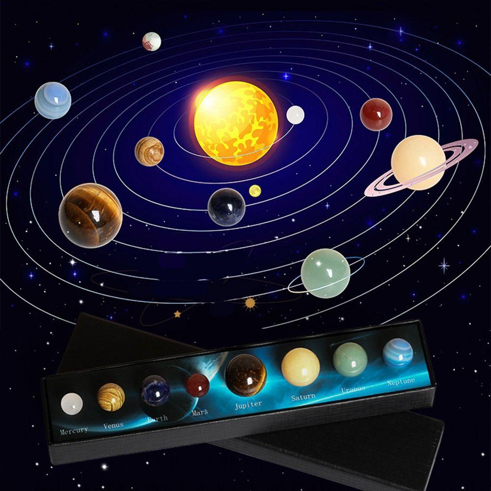 Gift Specimen Collection The Solar System Crystal Ball Eight Planets Gemstone Planets Natural Stone