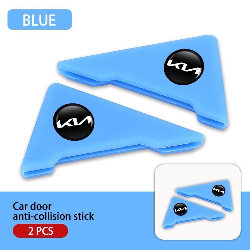 ABF3 2pcs Car Door Sticker Bumper Protection Cover Triangle Decals For KIA Stinger Optima Cerato Soul Venga Forte Spectra Sedona