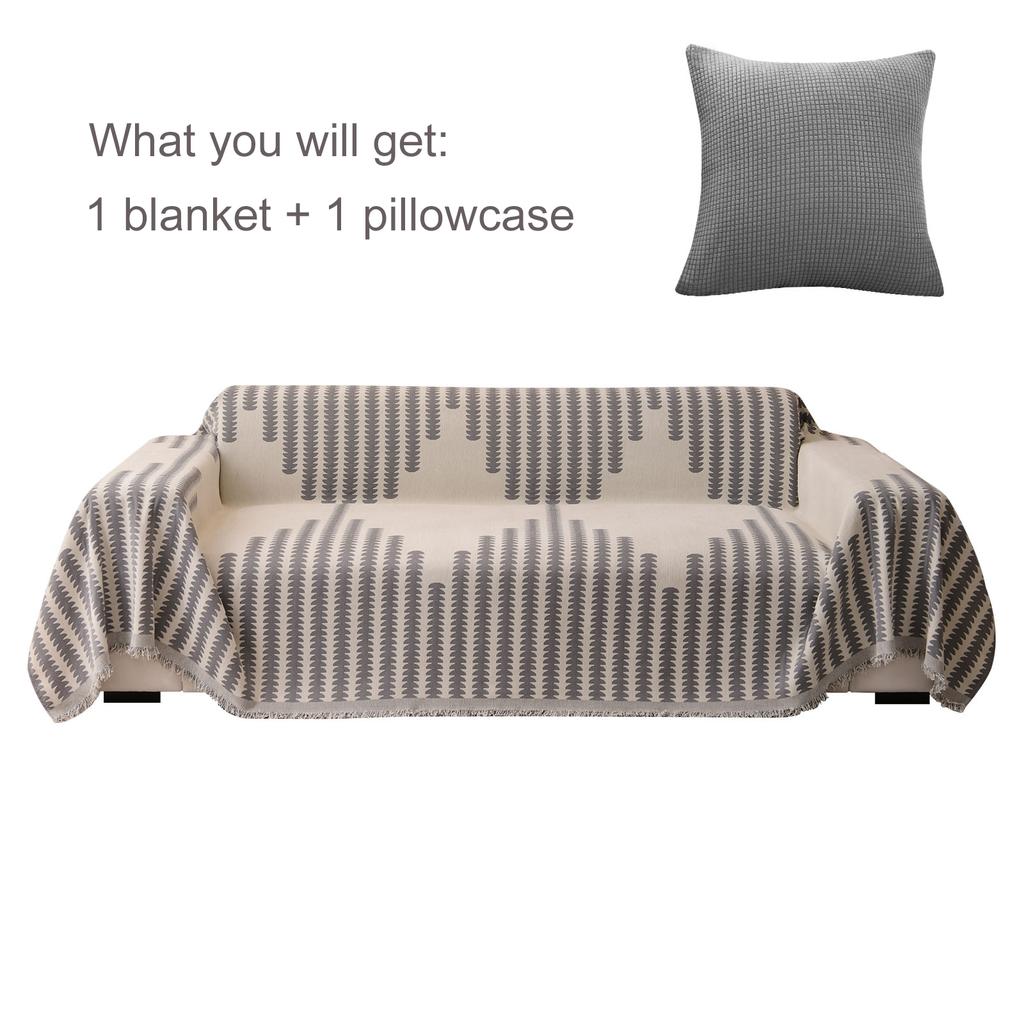 Чехлы на диван для дивана Бохо Чехлы на диван Шенилловое одеяло Хаки Геометрический ромбический ромбовидный Чехлы на диван для секционного дивана L-образной формы