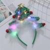 Christmas Tree Headband with LED Lights Festive Party Hair Accessory for Adults and Kids Costume Cosplay Props