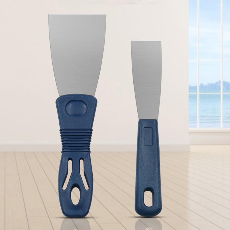 1Pc Stainless Steel Oblique Blade Scraper Putty Knife With Plastic Handle Shovel Paint Tools Household Industrial Cleaning