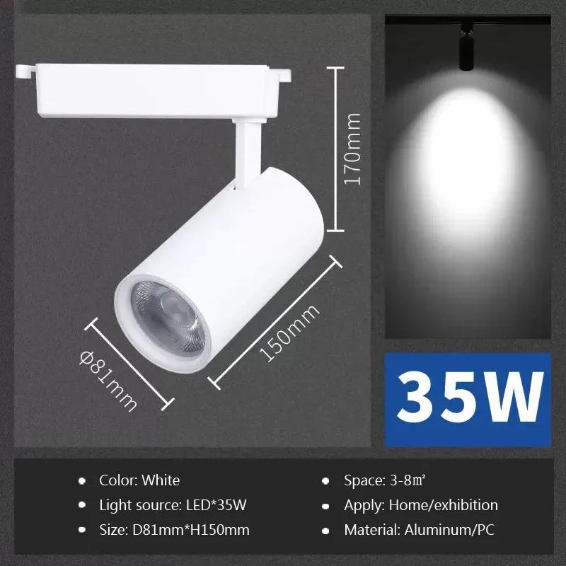 Современный светодиодный потолочный светильник на треке, минималистский черно-белый прожектор для коридора, спальни, гостиной, кабинета, внутреннего декора, светильники